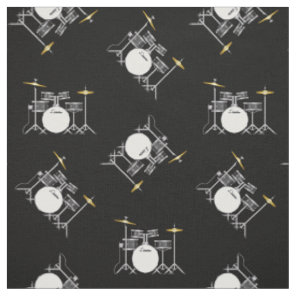 Drum Set Band Music Musician Room Decor Fabric