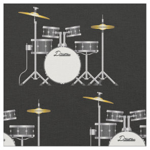 Drum Set Band Music Musician Room Decor Fabric
