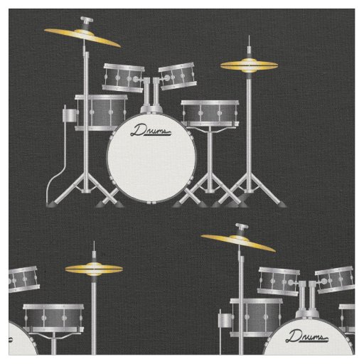 Drum Set Band Music Musician Room Decor Fabric Zazzle