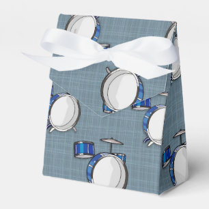 Drum Set; Blue Favor Boxes