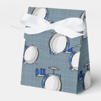 Drum Set; Blue Favor Boxes