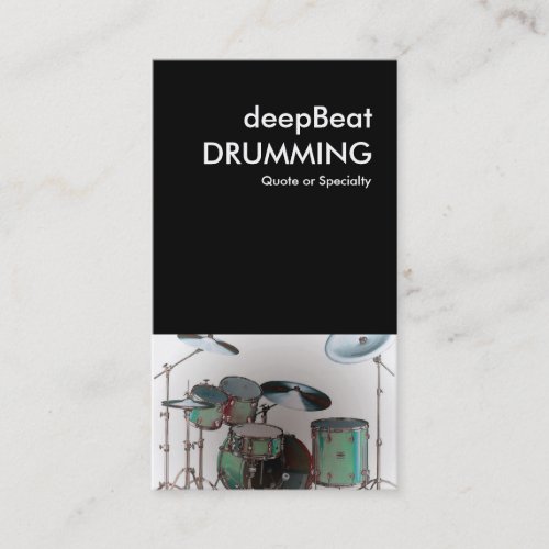 drum set business card