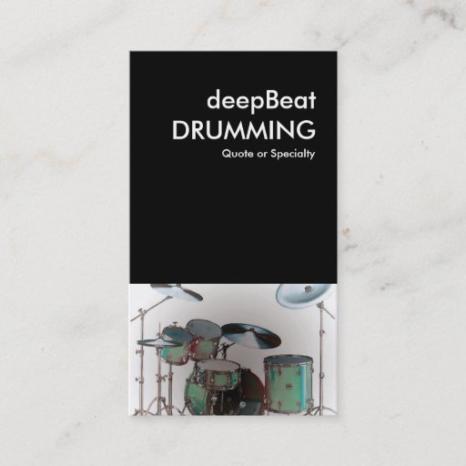 Customizable drum set business card