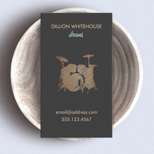 Customizable Drum Set  Business Card