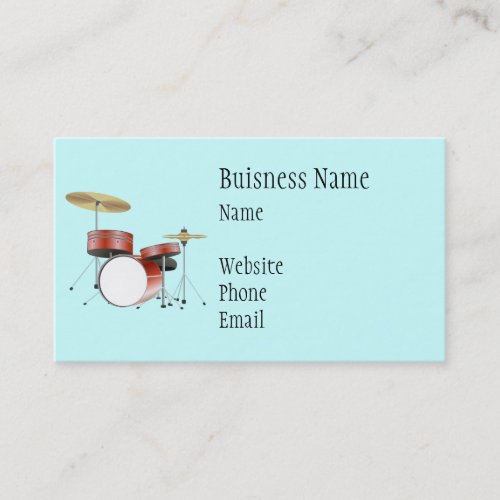 Drum Set Business Cards