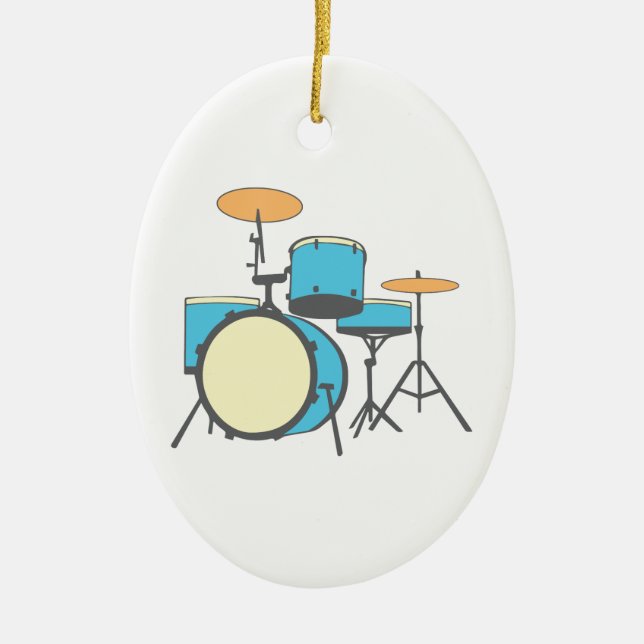 Drum Set Ceramic Ornament (Front)