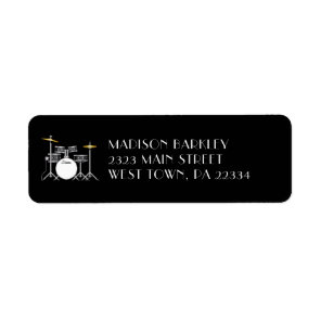 Drum Set Drummer Band Teacher Musician Label