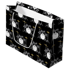 Drum Set Drummer Band Teacher Musician Large Gift Bag