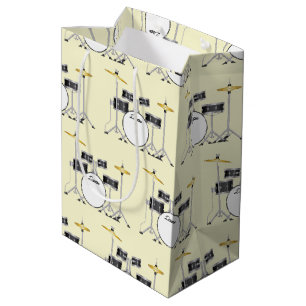 Drum Set Drummer Band Teacher Musician Medium Gift Bag