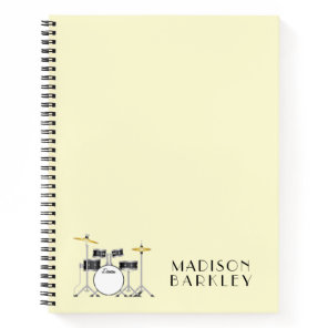 Drum Set Drummer Band Teacher Musician Notebook