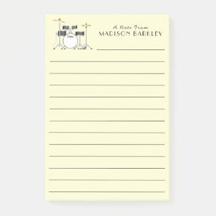 Drum Set Drummer Band Teacher Musician Post-it Notes