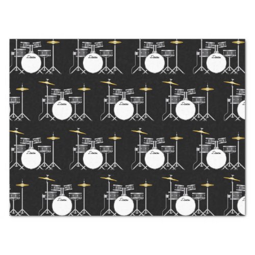 Drum Set Drummer Band Teacher Musician Tissue Paper