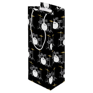 Drum Set Drummer Band Teacher Musician Wine Gift Bag