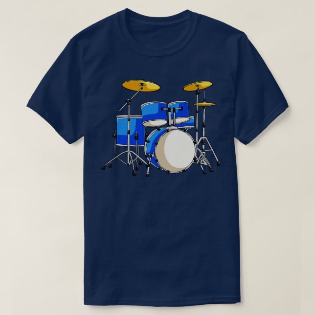 Drum Set Drums Drummer Rock T-Shirt (Design Front)