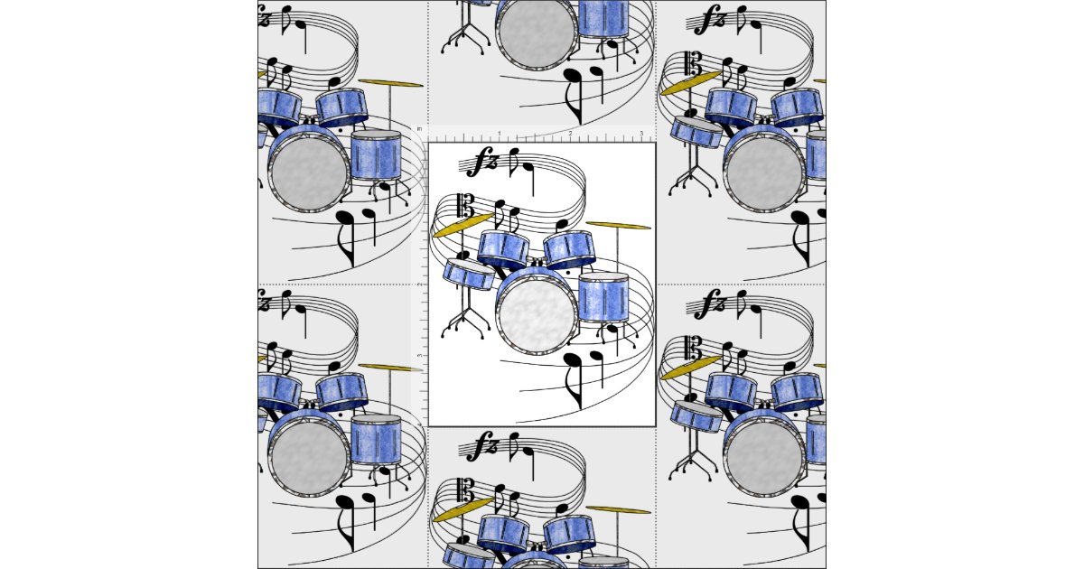 Drum Set Fabric Zazzle