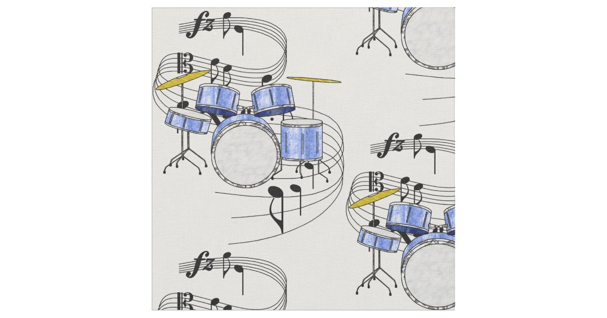 Drum Set Fabric Zazzle