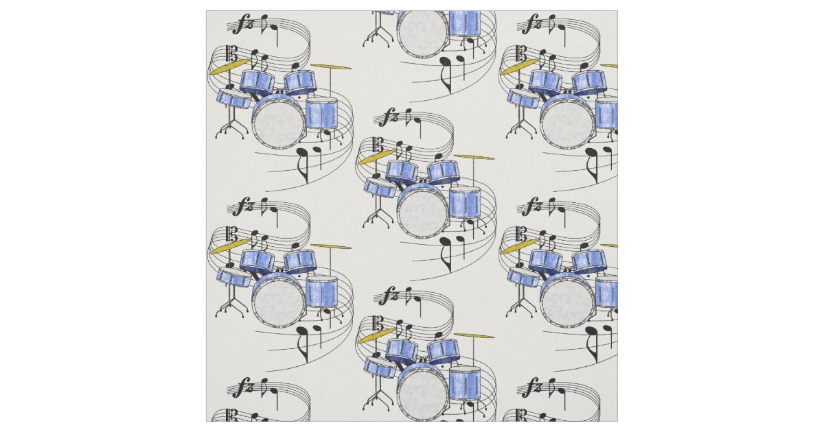 Drum Set Fabric Zazzle
