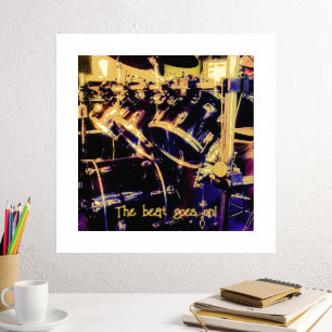 Drum Set Foil Print