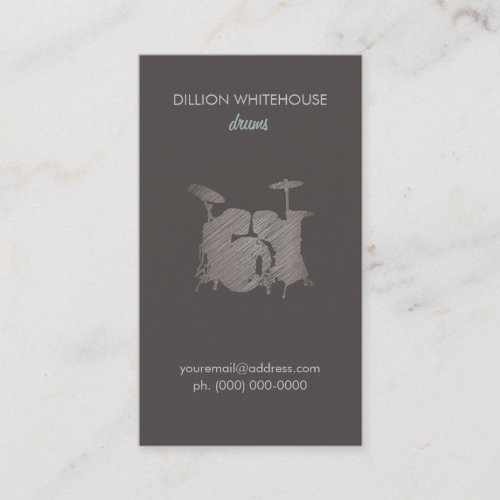 Drum Set Groupon Business Card