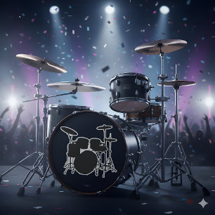 Drum Set Live Concert Musician Vinyl Sticker