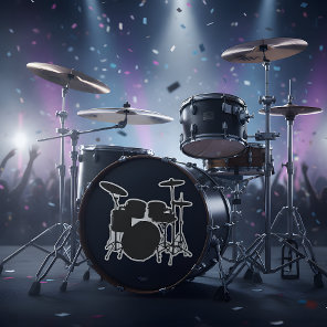Drum Set Live Concert Musician Vinyl Sticker