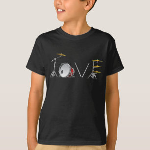 drum set love beat drums music band gifts a drumm T-Shirt