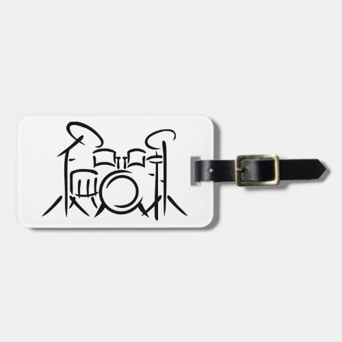 Drum set luggage tag