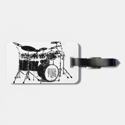 Drum Set Luggage Tag