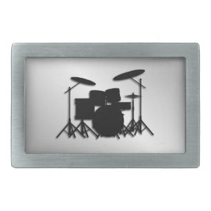 Drum Set Music Design Belt Buckle