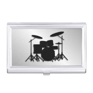 Drum Set Music Design Business Card Case