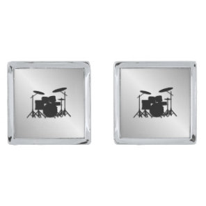 Drum Set Music Design Cufflinks