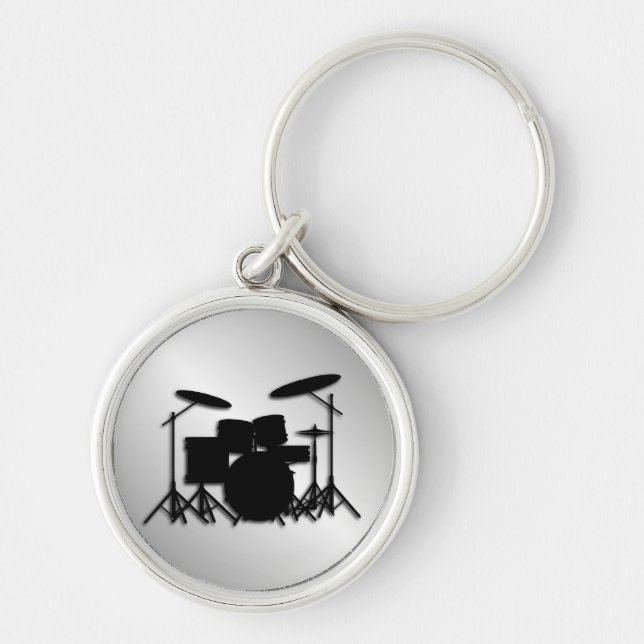 Drum Set Music Design Keychain (Front)