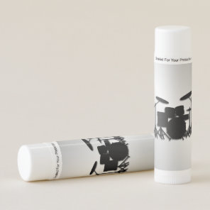 Drum Set Music Design Lip Balm