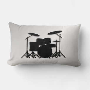 Drum Set Music Design Lumbar Pillow