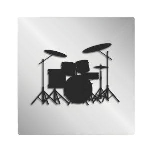 Drum Set Music Design Metal Print