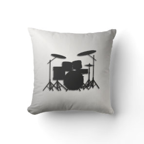 Drum Set Music Design Outdoor Pillow