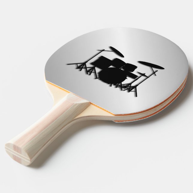 Drum Set Music Design Ping-Pong Paddle (Back Angle)