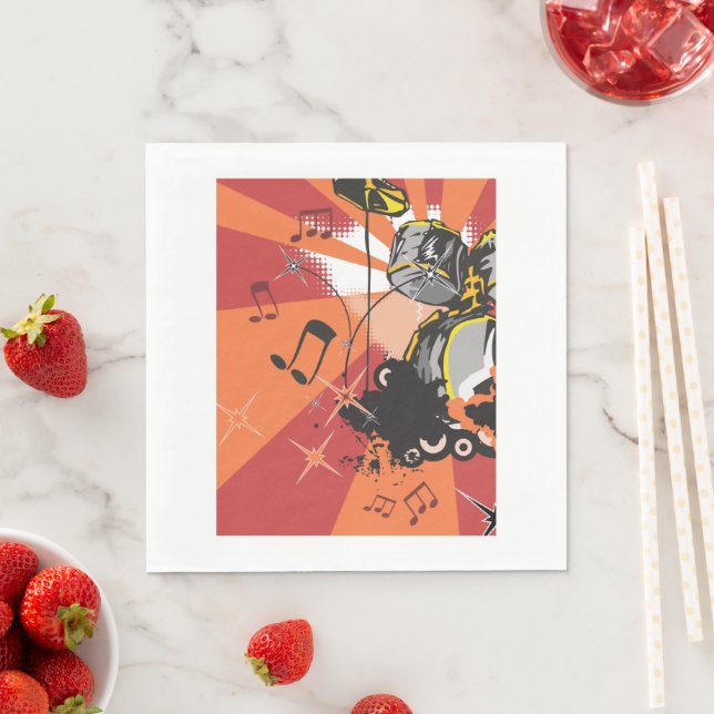 Drum Set Music Napkins (Insitu)