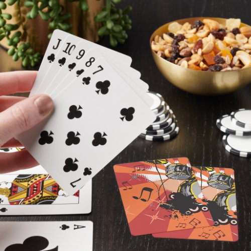 Drum Set Music Poker Cards