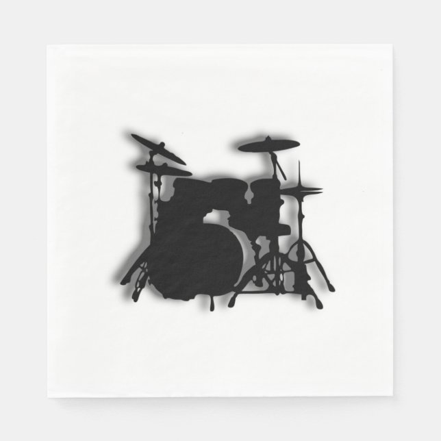 Drum Set Paper Napkins (Front)