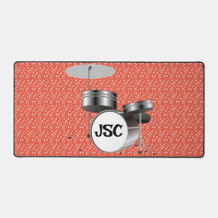 Drum Set Percussion Design Desk Mat