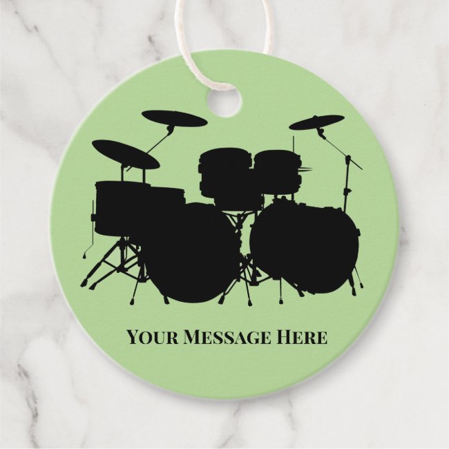Drum Set Percussion Design Favor Card