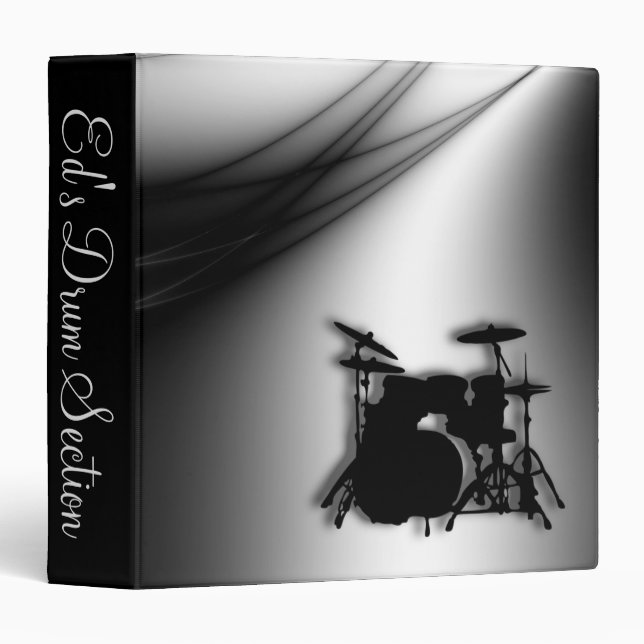 Drum Set Personal Music Binder (Front/Spine)