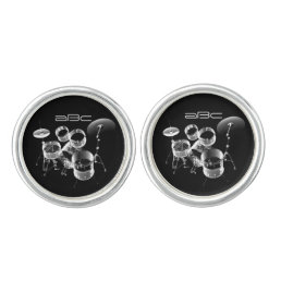 Drum Set / Personalized Gift for Drummers Cufflinks