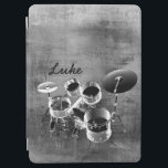 Drum Set / Personalized Gift for Drummers iPad Air Cover<br><div class="desc">Designer ipad cover case for your cool drummer. Personalize it with recipient's name or customize it with your own text,  and you can also change the font,  size,  & color of the text. Or delete the text if you'd rather have it without.</div>