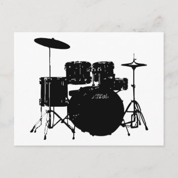 Drum Set Postcard by LabelMeHappy at Zazzle