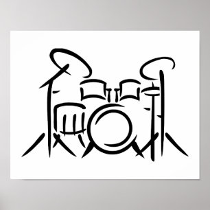 Drum set poster