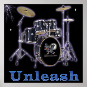 Drum set posters art