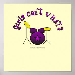 Drum Set - Purple Poster