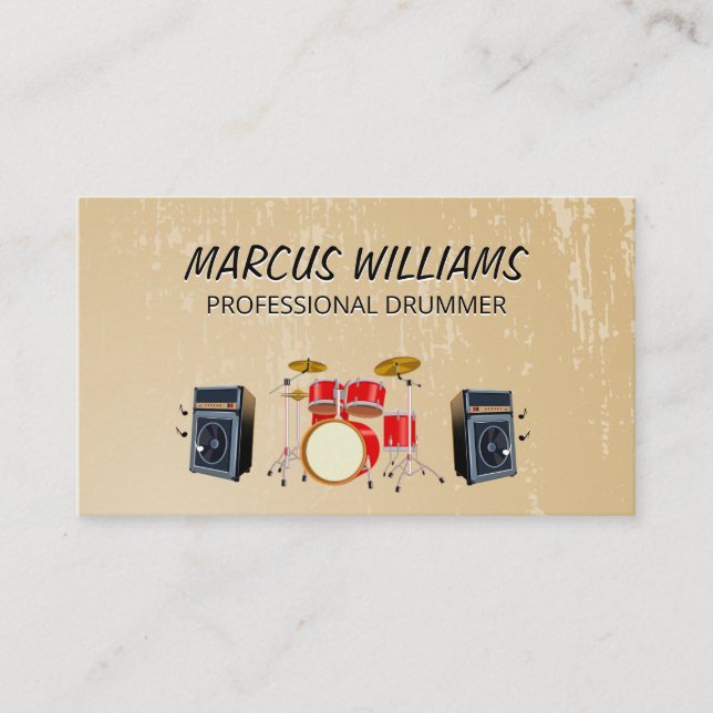 Drum set | Speakers Business Card (Front)